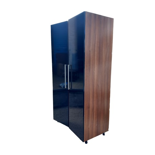 357 - AN EBONY 2 DOOR ROBE