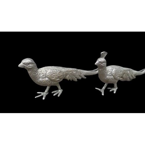 364 - A PAIR OF E.P.N.S PHEASANTS 9