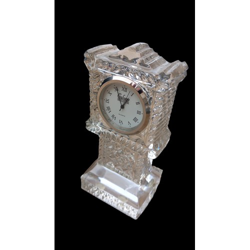 423 - A GRANDFATHER CLOCK IN GALWAY CRYSTAL BOXED