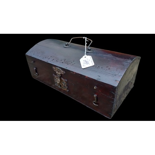 477 - AN ANTIQUE JEWELLERY BOX FROM LANGFORD LODGE CRUMLIN Co ANTRIM OWNED BY CHARLOTTE FITZGERALD 13x5x7