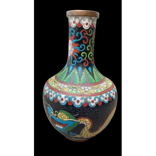 539 - A CLOISONNE VASE 6.5