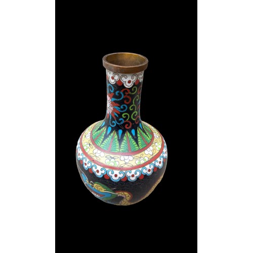 539 - A CLOISONNE VASE 6.5