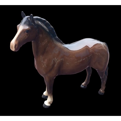 518 - A BESWICK BROWN GLOSS STALLION 8x7