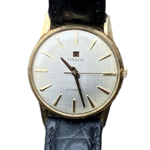 610 - A BEAUTIFUL VINTAGE 14CT TISSOT AUCTOMATIC WATCH IN PERFECT WORKING ORDER