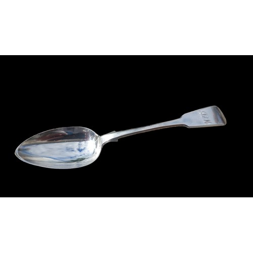 637 - 1846 GLASGOW SILVER FIDDLEBACK TEASPOONS BY FINLAIY AND FIELD 142grm