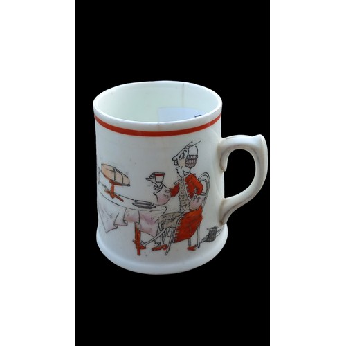 514 - A TEDDY TAIL NOVELTY CUP PAINTED BY CHAS FOLKARD