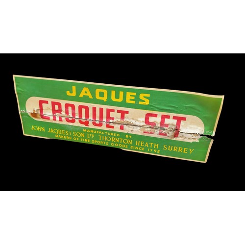 728 - A QUALITY VINTAGE CROQUET SET IN CASE JAQUES OF LONDON