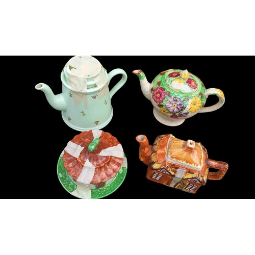 760 - 2 ARTHUR WOOD TEAPOTS AND 2 OTHER POTTERY ITEMS