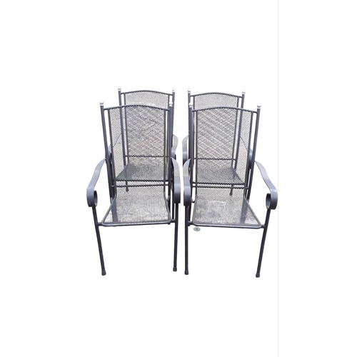 160A - A LOT OF 4 METAL PATIO CHAIRS