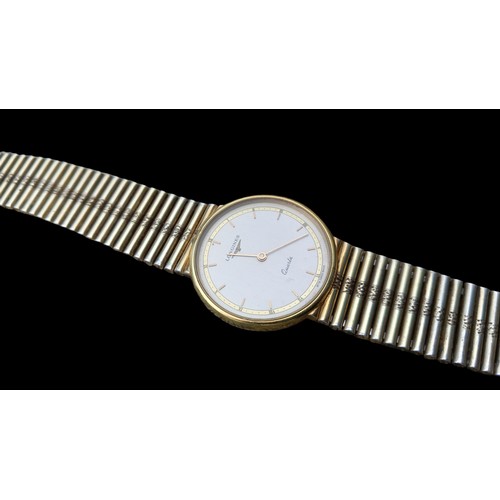 587A - LONGINES WATCH WITH 925 SILVER GILT STRAP