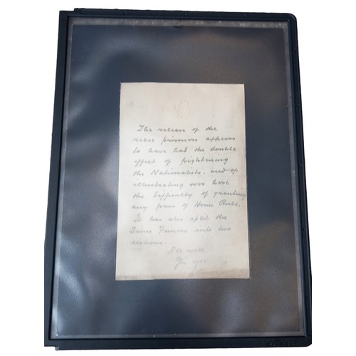 603A - HOUSE OF COMMONS HEADED PAPER  2 PAPER LETTER FROM EDWARD CARSON TO ALEX McCONNELL DUTY GRAND MASTER... 