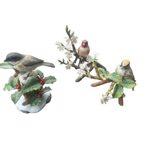 105A - 3 LIMITED EDITION FRANKLIN MINT PORCELAIN BIRDS (SLIGHT DAMAGE)