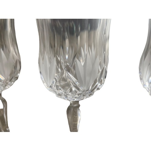 111A - A SET OF 4 CUT GLASS WINE GLASSES