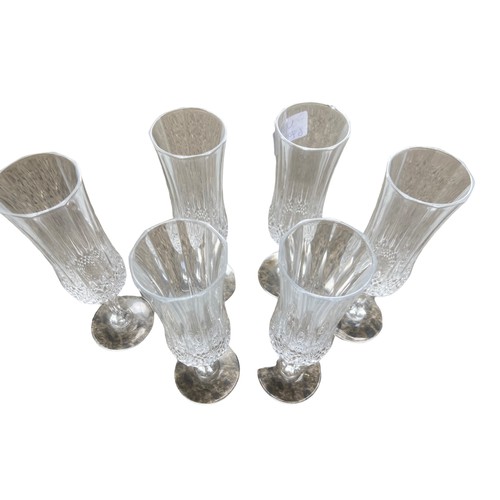 691A - SET OF 6 IMMITATION CRYSTAL CHAMPAGNE FLUTES