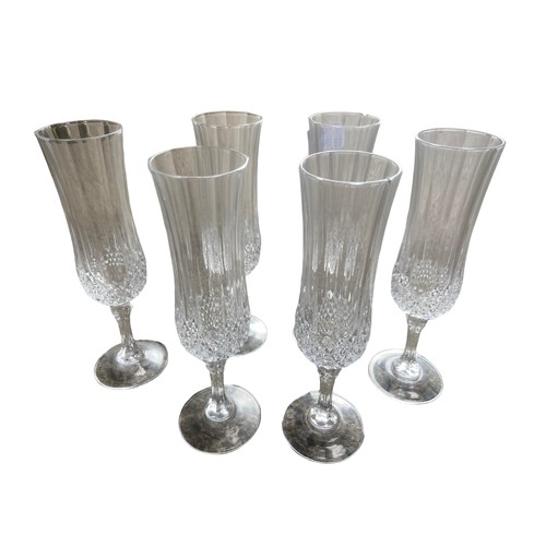 691A - SET OF 6 IMMITATION CRYSTAL CHAMPAGNE FLUTES