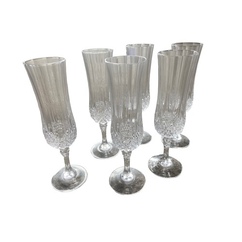 691A - SET OF 6 IMMITATION CRYSTAL CHAMPAGNE FLUTES