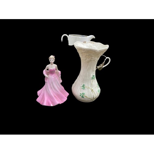 142 - A GOOD QUALITY TABLE LOT EG LILLIPUT LANE , BELLEEK,AYNSLEY CRYSTAL ETC