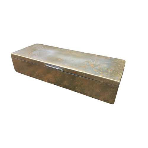 207 - A STATE EXPRESS CIGARETTES BRASS BOX 24X9X5cm