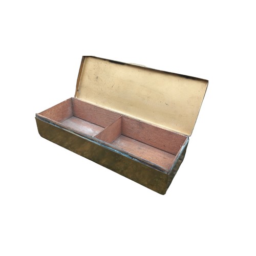 207 - A STATE EXPRESS CIGARETTES BRASS BOX 24X9X5cm