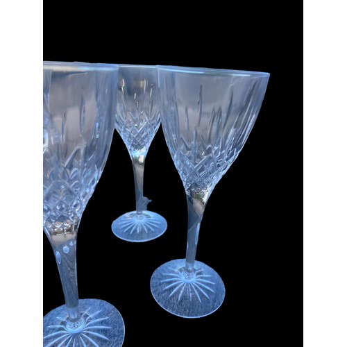56 - SET OF 8 CUT GLASS PRESSECO GLASSES