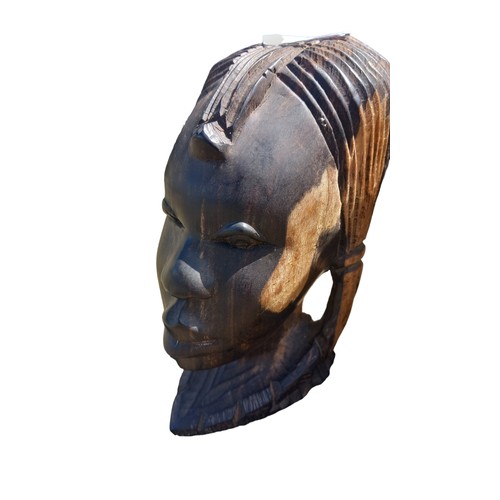 80 - 2 CARVED AFRICAN HEADS