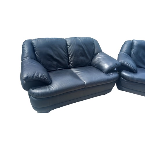 124 - 3-2 BLACK LEATHER SUITE