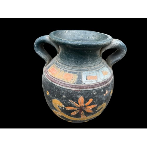 7 - 3 GRECIAN STYLE EARTHENWARE POTS