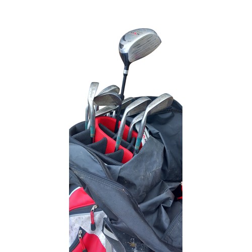 42 - 2 SETS OF GOLF CLUBS AND BAGS WITH ONE TROLLEY