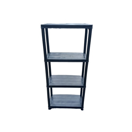 51 - 4 TIER BLACK SHELVING 23 x 11.5 x 52.5