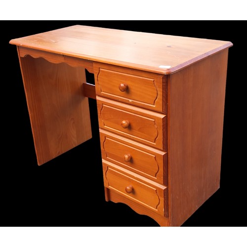 63 - PINE KNEEHOLE DRESSING CHEST/DESK 38 x 18 x 29