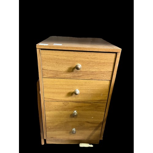 72 - QTY OF RETRO CHEST OF DRAWERS TO INCLUDE A LIFT LID DRESSING CHEST WITH MIRROR