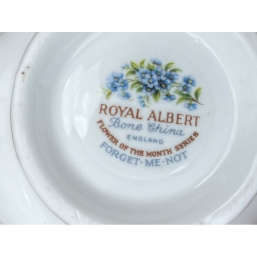 188 - 3 TRIO OF ROYAL ALBERT MONTHS (2 OCT AND 1 JULY) AND 6 PIECE WOODLAND SERIS BY ROYAL ALBERT