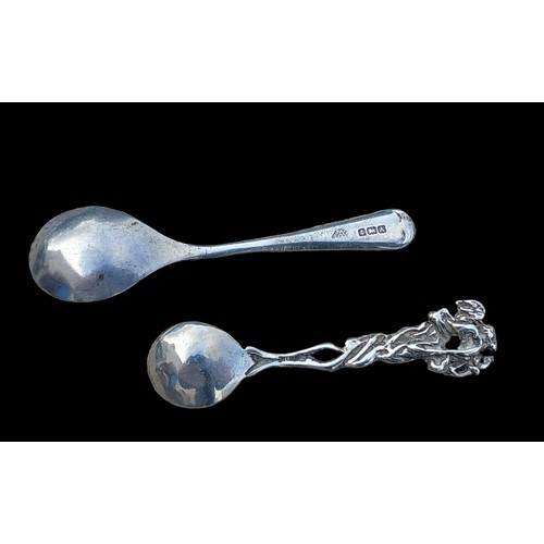 241 - 2 SILVER MUSTARD SPOONS 8.8G