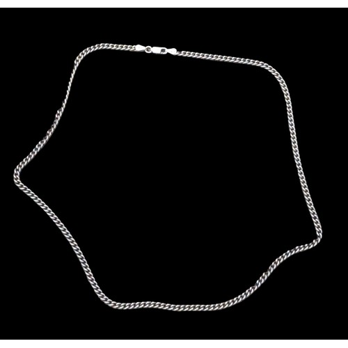 293 - A LONG SILVER FLATLINK CHAIN 15.3G