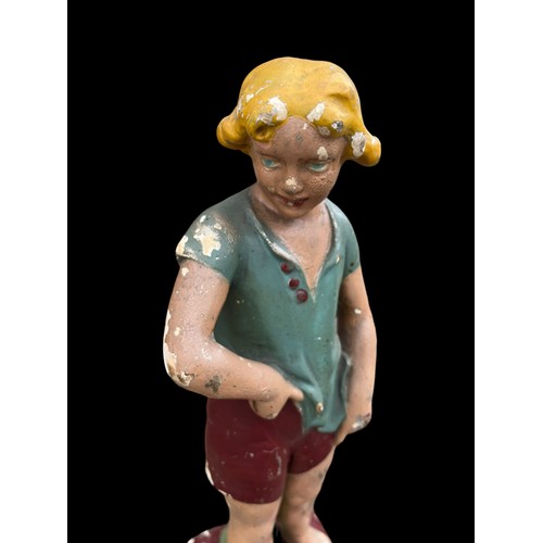 306 - 1920/30s HAND PAINTED STATUE 15.5