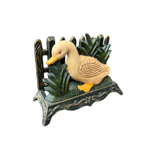 319 - A CAST IRON DUCK LETTER HOLDER