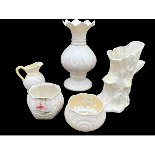 336 - AN ASSORTED LOT OF BELLEEK