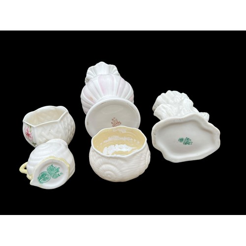 336 - AN ASSORTED LOT OF BELLEEK