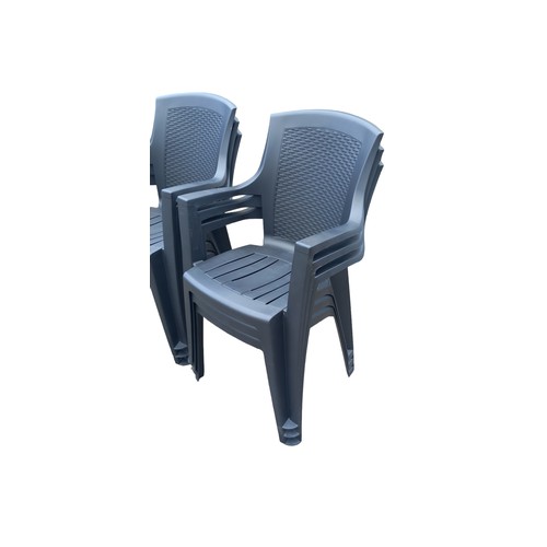 348 - 6 STACKINGN PATIO CHAIRS