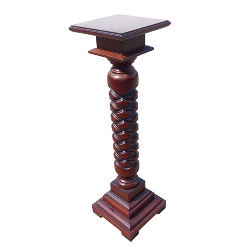 360 - A QUALITY ORNATE MAHOGANY PLANT STAND