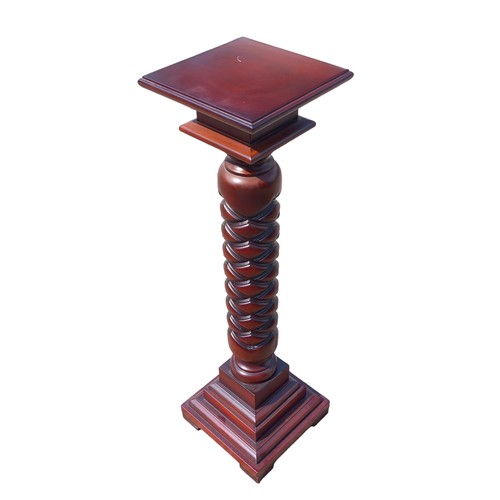 360 - A QUALITY ORNATE MAHOGANY PLANT STAND