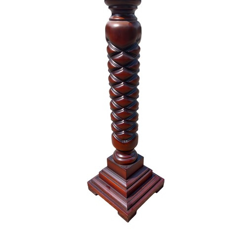 360 - A QUALITY ORNATE MAHOGANY PLANT STAND