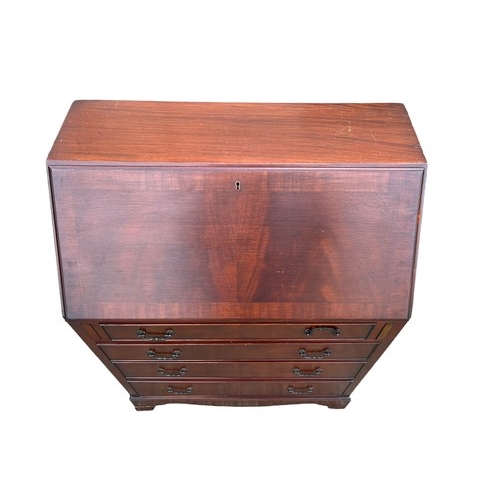 361 - A MAHOGANY BUREAU 29 x 17 x 38.5