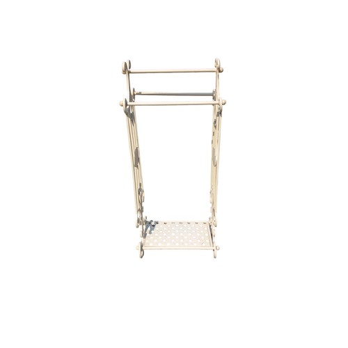 363 - CREAM METAL TOWEL RAIL 16 x 38