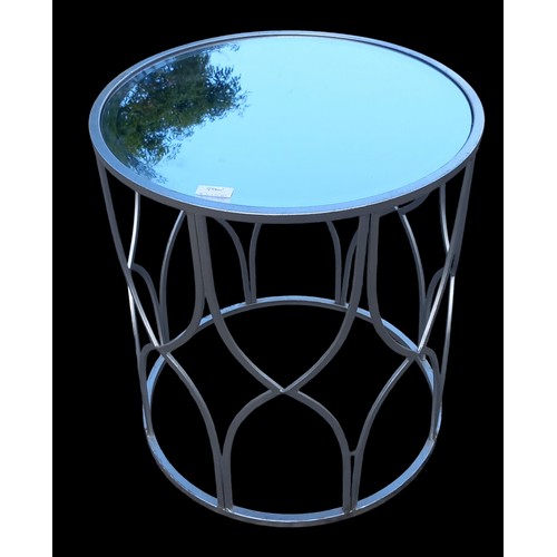 381 - MIRRORED TOP SIDE TABLE