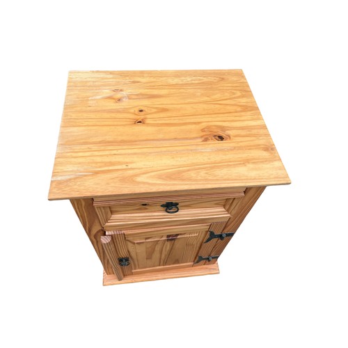 395 - A PINE SINGLE DRAWER CUPBOARD