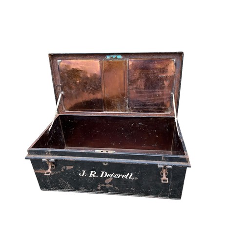 420 - VINTAGE TIN TRUNK **