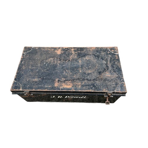 420 - VINTAGE TIN TRUNK **