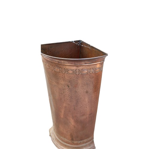 421 - A BEAUTIFUL COPPER CORNER STICK STAND ** p