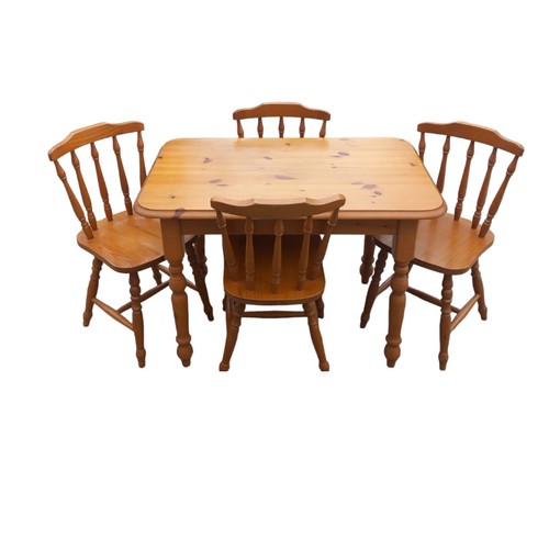 416 - PINE TABLE & 4 CHAIRS